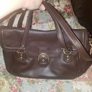 Large coach crossbody messenger bag.